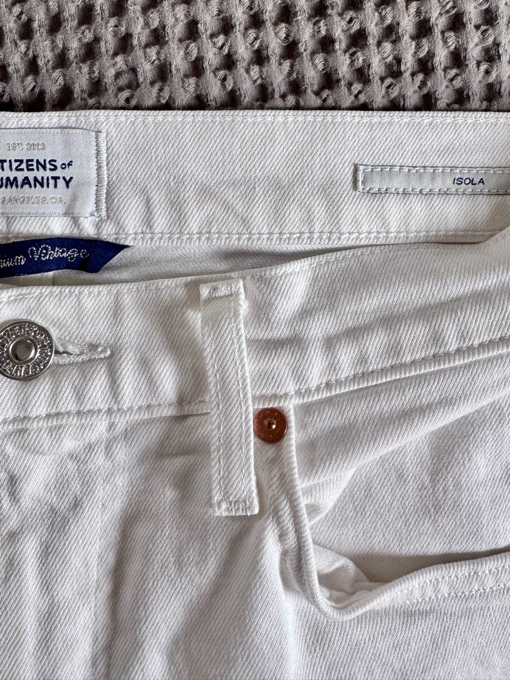 Citizens Of Humanity White ISOLA Straight Jeans - Picture 4 of 7